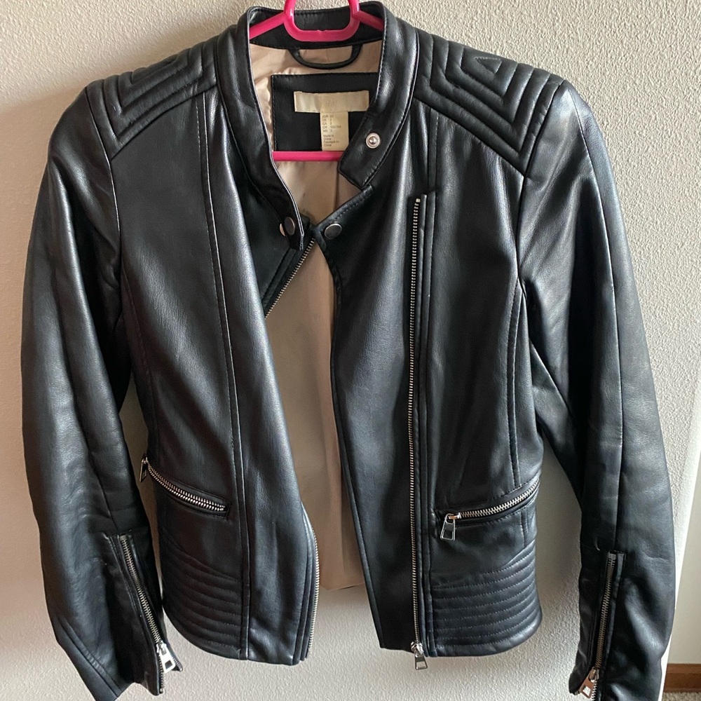 Black leather H&M jacket
